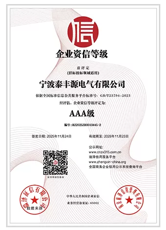 AAA Grade Enterprise Credit Rating Certificate