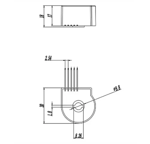 Through-core DC Sensor